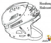 Coloriage Casque de Hockey pour enfant