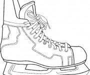 Coloriage Chaussures de Hockey