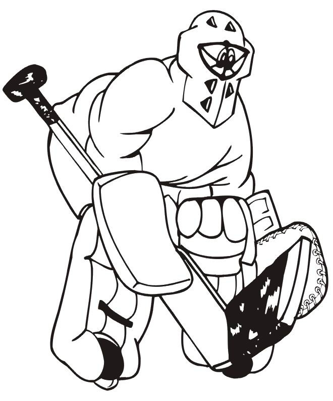 Coloriage et dessins gratuits Équipement de Hockey à imprimer