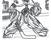 Coloriage Gardien Hockey réaliste