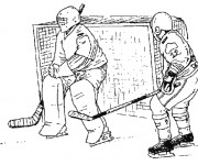 Coloriage et dessins gratuit Hockey au crayon à imprimer