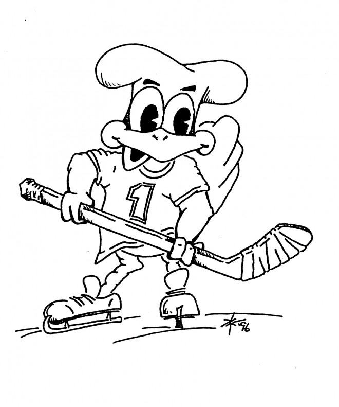 Coloriage et dessins gratuits Hockey dessin animé à imprimer