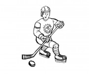 Coloriage Hockey facile