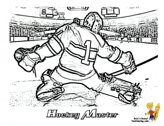 Coloriage Hockey Réaliste Dessin Gratuit à Imprimer