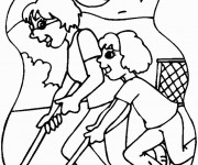 Coloriage Hockey sous le soleil