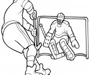 Coloriage Hockey stylisé