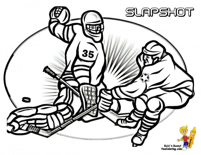 Coloriage Hockey sur glace à colorier dessin gratuit à imprimer