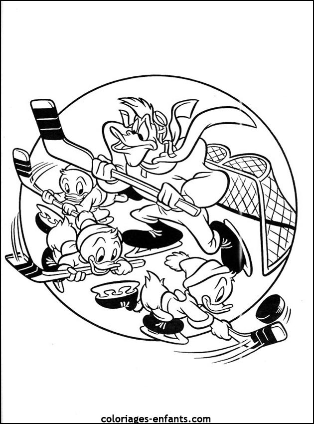 Coloriage et dessins gratuits Hockey sur Glace dessin animé à imprimer
