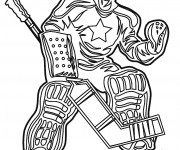 Coloriage Hockey sur glace silhouette