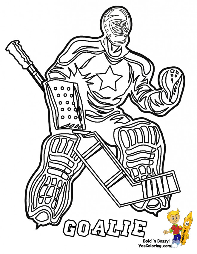 Coloriage Hockey sur glace silhouette dessin gratuit à imprimer