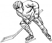 Coloriage Joueur Hockey sur terrain