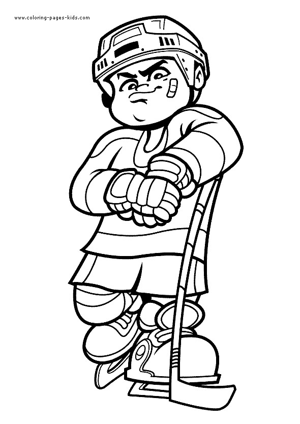 Coloriage Petit Joueur De Hockey Sur Glace Dessin Gratuit à