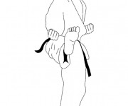 Coloriage Attaque de Karate