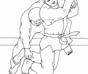 Coloriage Judo adulte
