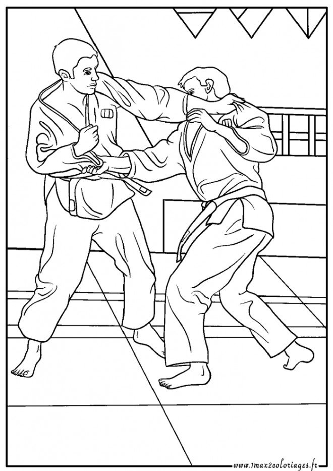 Coloriage Judo gratuit à imprimer liste 20 à 40