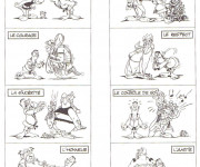 Coloriage Judo Asterix et Obelix