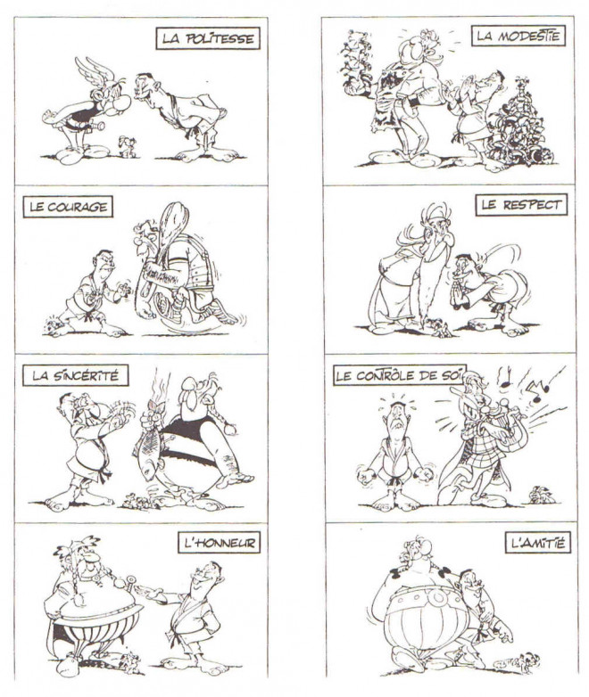 Coloriage et dessins gratuits Judo Asterix et Obelix à imprimer