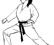 Coloriage et dessins gratuit Judo garde à imprimer