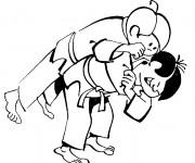 Coloriage Judo Ippon pour enfant