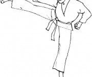 Coloriage Judo Karate