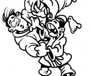 Coloriage Judokas qui font rire
