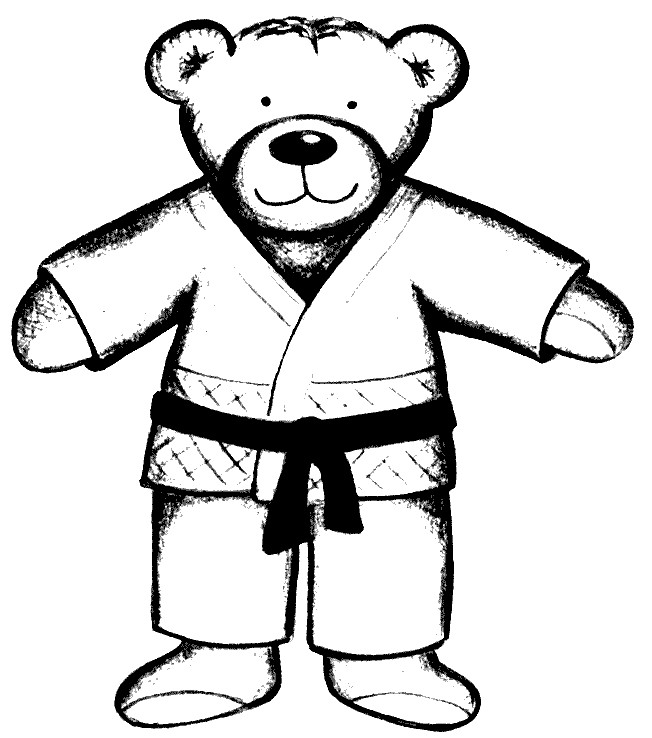 Coloriage et dessins gratuits Ours Judoka à imprimer