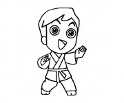 Coloriage Petit Judoka mignon