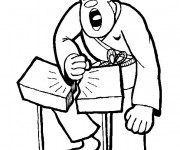 Coloriage Joueur de Karaté fort