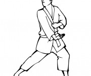 Coloriage Karaté adulte à colorier