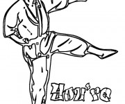 Coloriage Karaté Logo