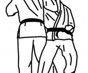 Coloriage Karaté sport de défense