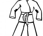 Coloriage Kimono Karaté facile