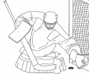 Coloriage Gardien de Hockey adulte