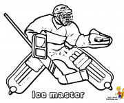Coloriage et dessins gratuit Un Gardien Hockey à imprimer