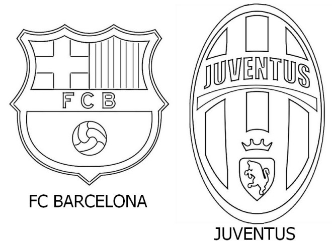  Coloriage  Barcelone et Juventus  dessin gratuit   imprimer