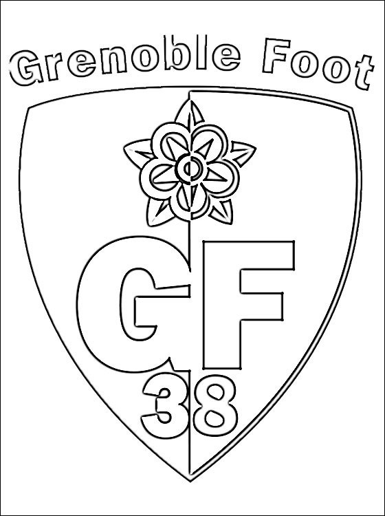 Coloriage et dessins gratuits Club de Foot Français Grenoble à imprimer