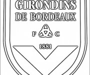 Coloriage Équipe de Girondins De Bordeaux