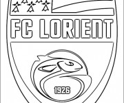 Coloriage F.C Lorient équipe de Football