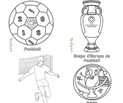 Coloriage Foot et Trophées