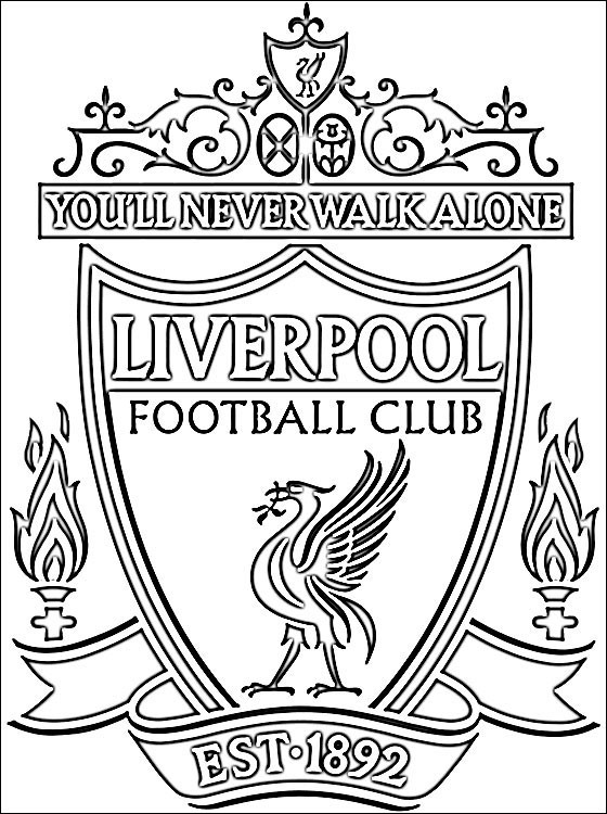 Coloriage Liverpool Premier League Dessin Gratuit à Imprimer