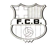 Coloriage et dessins gratuit Logo à colorier de F.C.Barcelone à imprimer