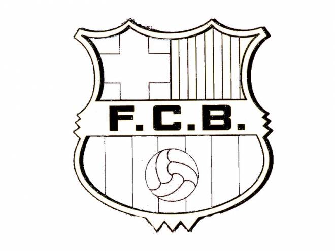 Coloriage et dessins gratuits Logo à colorier de F.C.Barcelone à imprimer
