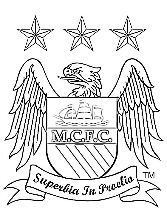 Coloriage Logo de Club de Foot Manchester City dessin gratuit à imprimer