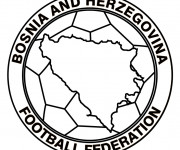 Coloriage Logo de de Bosnie-Herzégovine de football