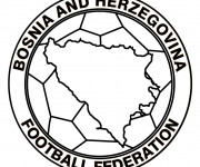 Coloriage Logo de de Bosnie-Herz&eacute;govine de football