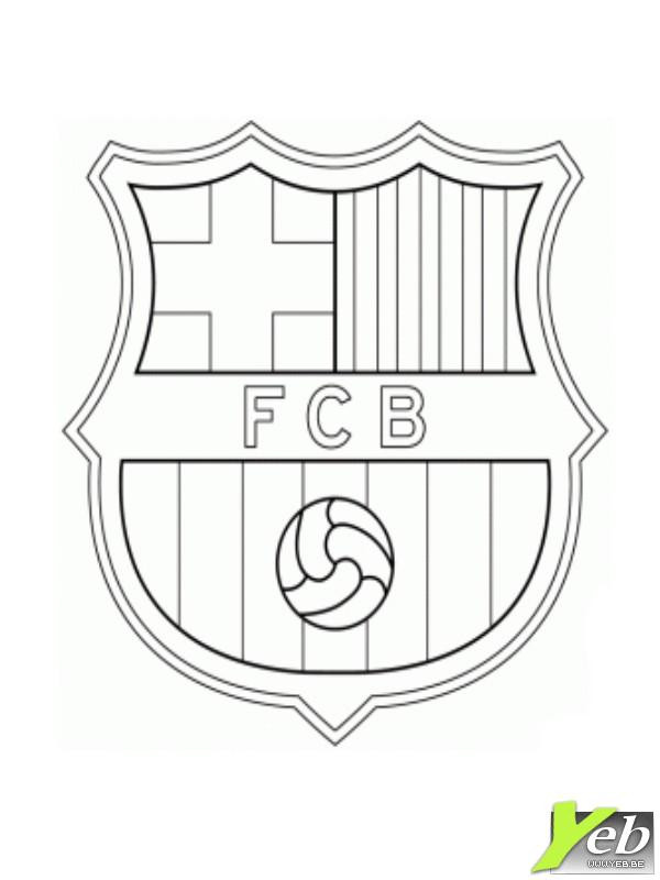 Coloriage et dessins gratuits Logo de F.C Barcelone à imprimer