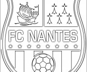 Coloriage Logo de F.C Nantes