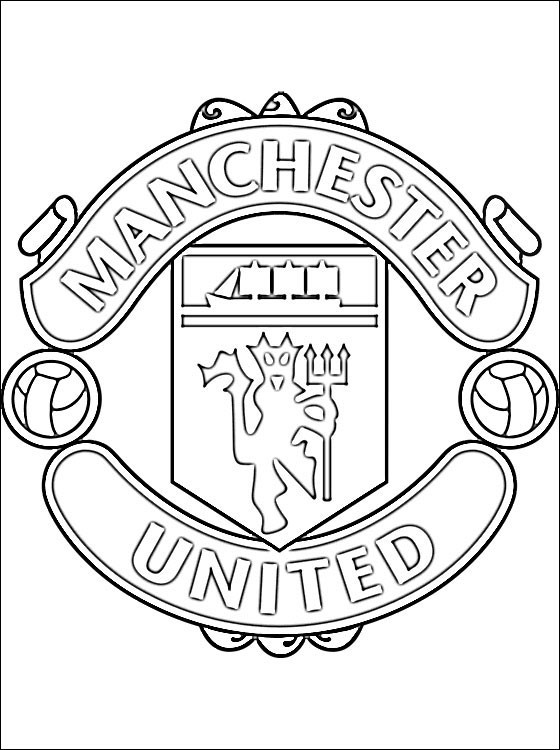 Coloriage Logo De Manchester United Dessin Gratuit à Imprimer