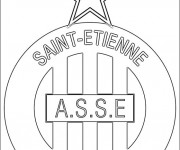 Coloriage Logo de Saint-Etienne français