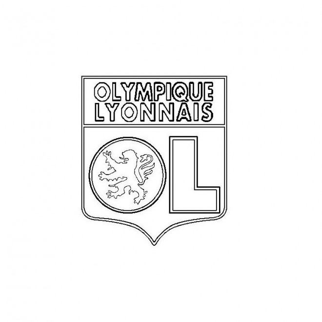 Coloriage et dessins gratuits Logo Olympique Lyonnais à imprimer